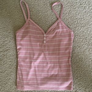 Pink and white tank top by Rue 21 (M)